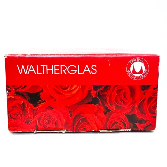 Original Waltherglas Made Germany Glass Rose Decorative Bowl Dish Frosted Floral - Picture 10 of 15